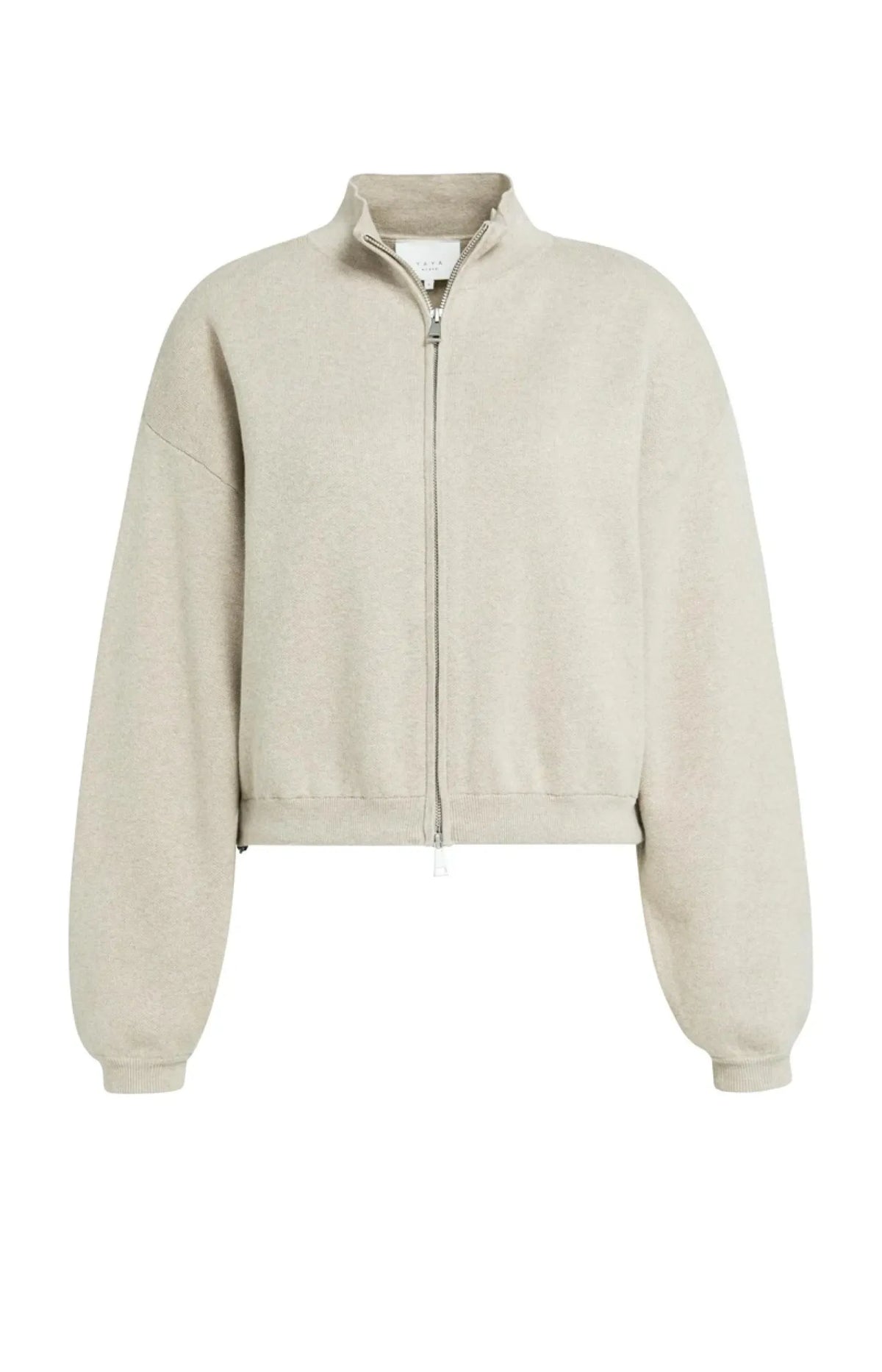 Strick-Cardigan mit Jacquardmuster und Reißverschluss
