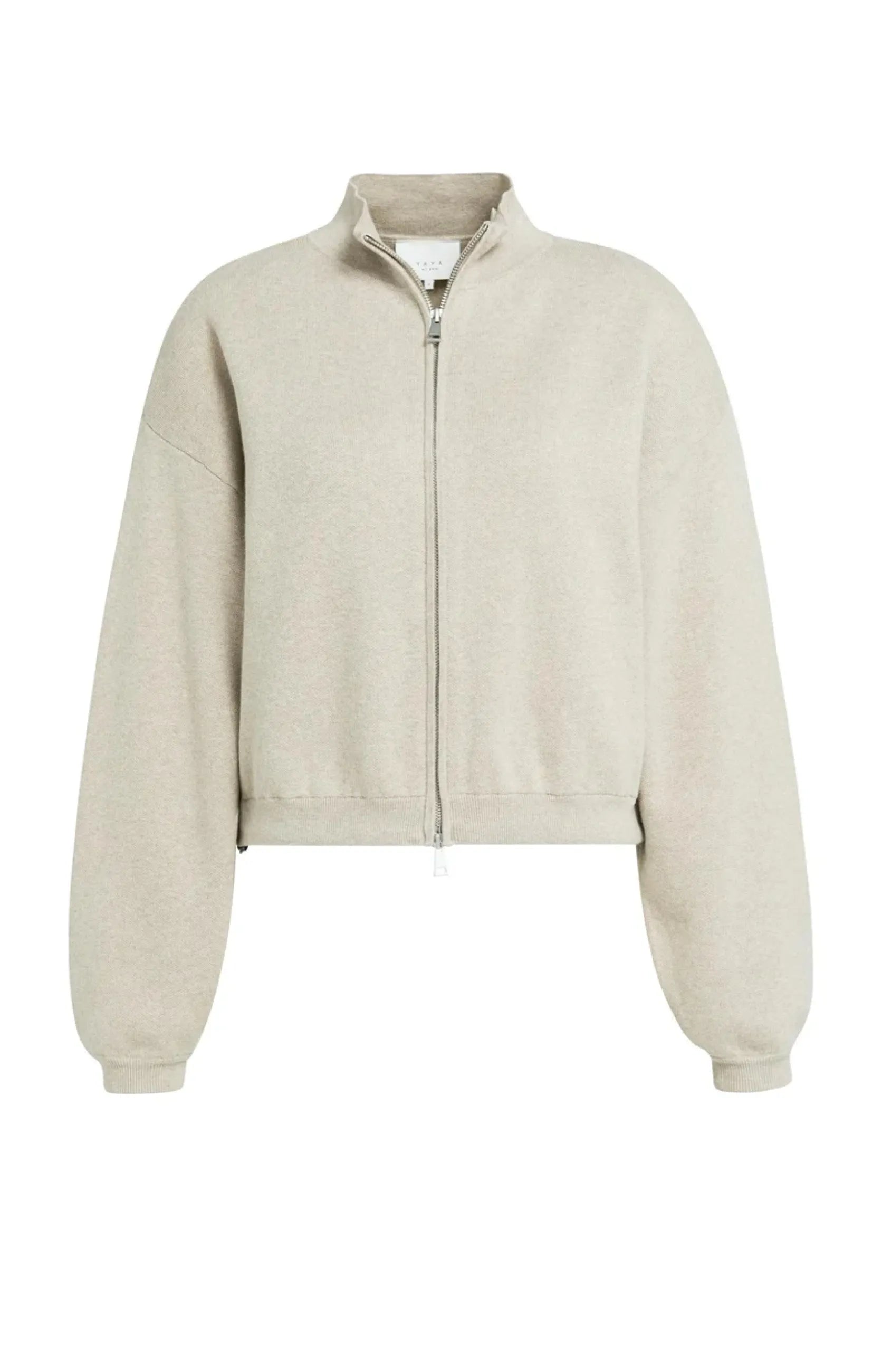 Strick-Cardigan mit Jacquardmuster und Reißverschluss