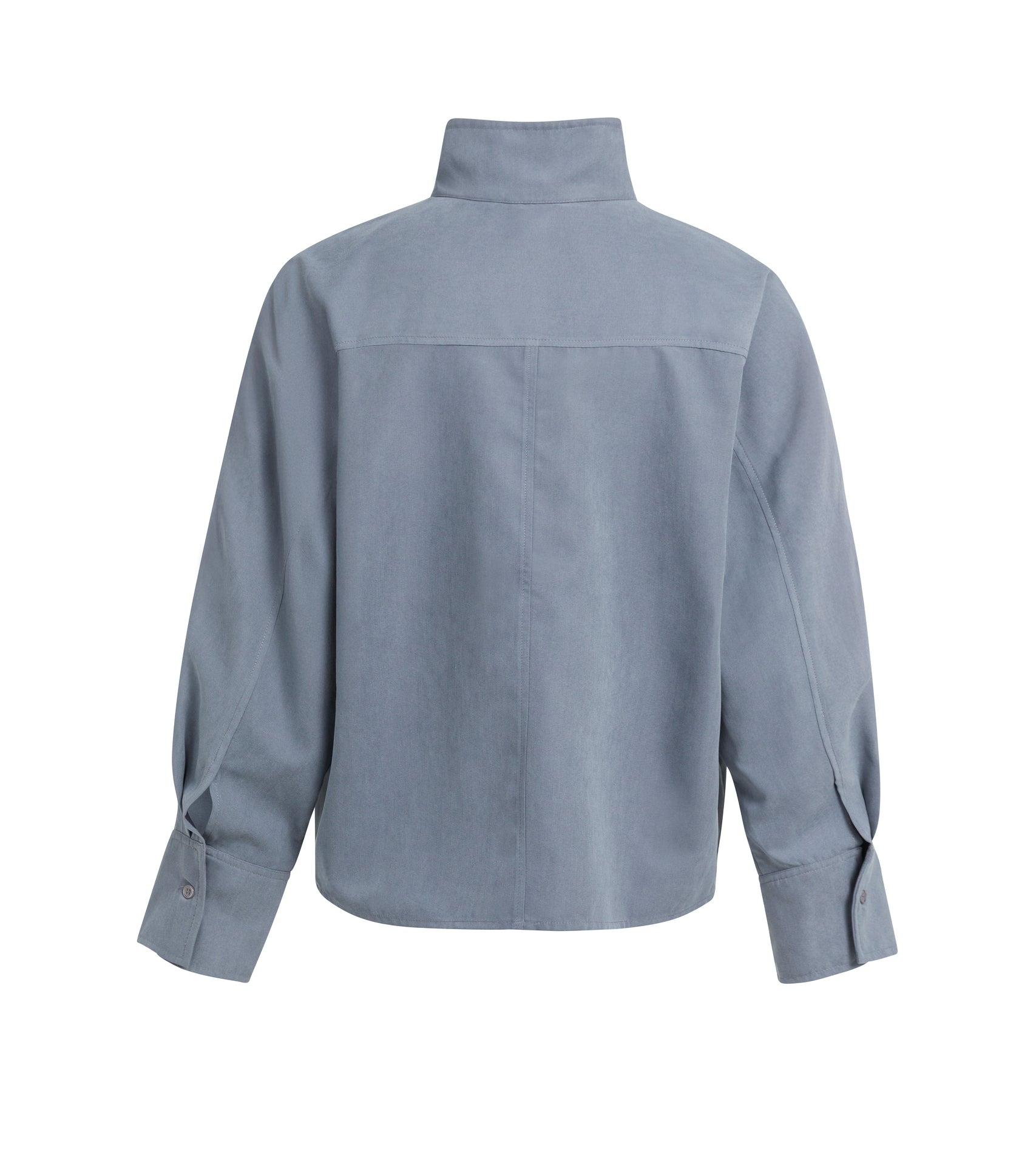 Bluse mit hohem Kragen