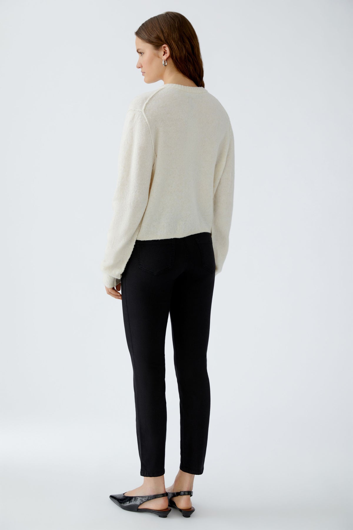 Oui Strickjacken Offwhite