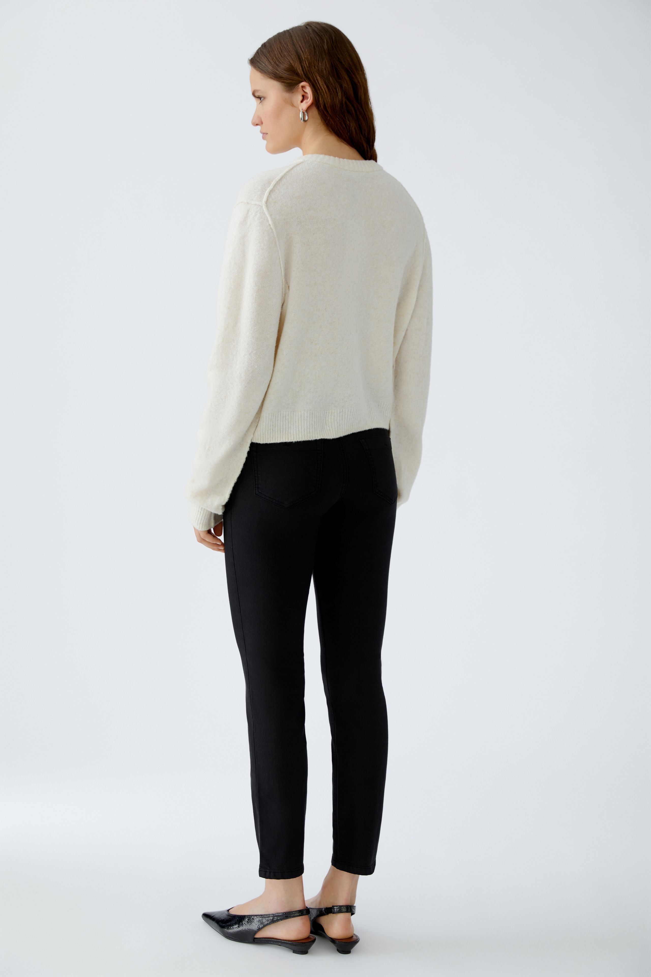 Oui Strickjacken Offwhite