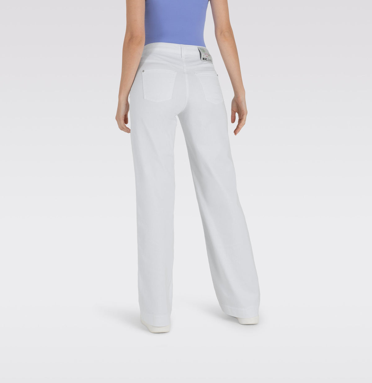 MAC Wide Leg White Denim
