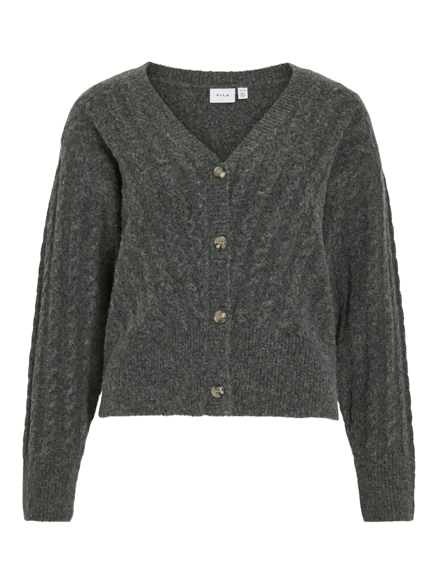 VILA Strickjacken Dark Grey Melange