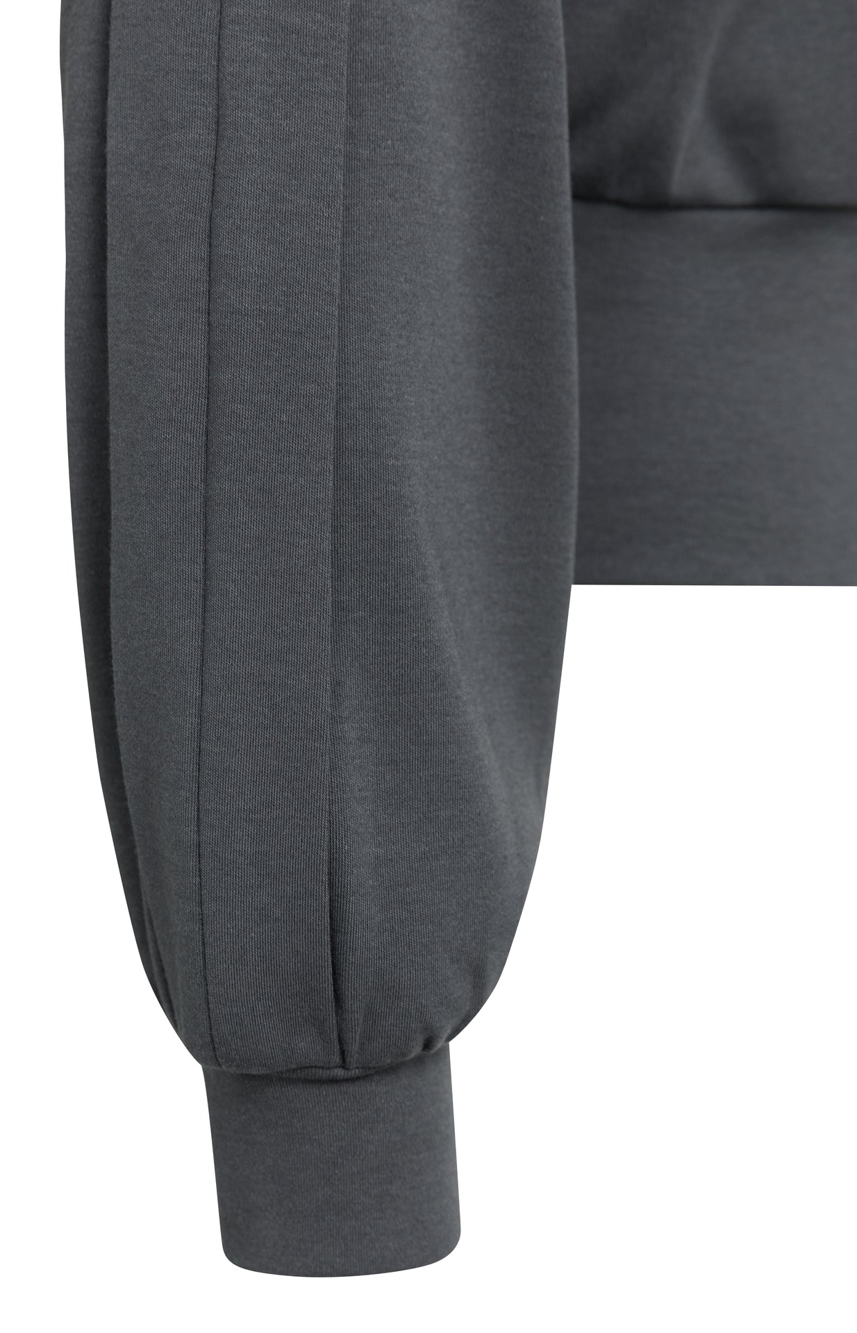 Sweatshirt mit engem Saum und Faltdetail