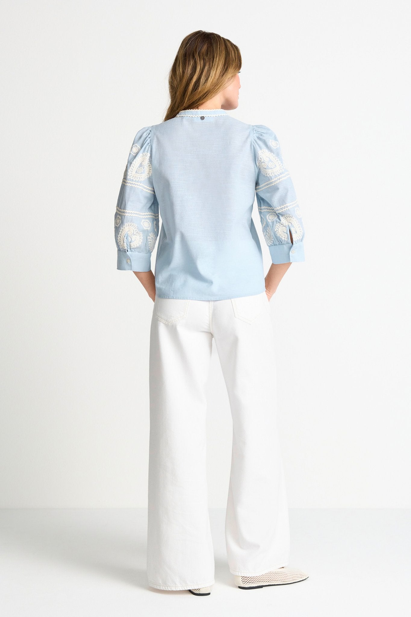 Boho-Bluse mit Stickerei