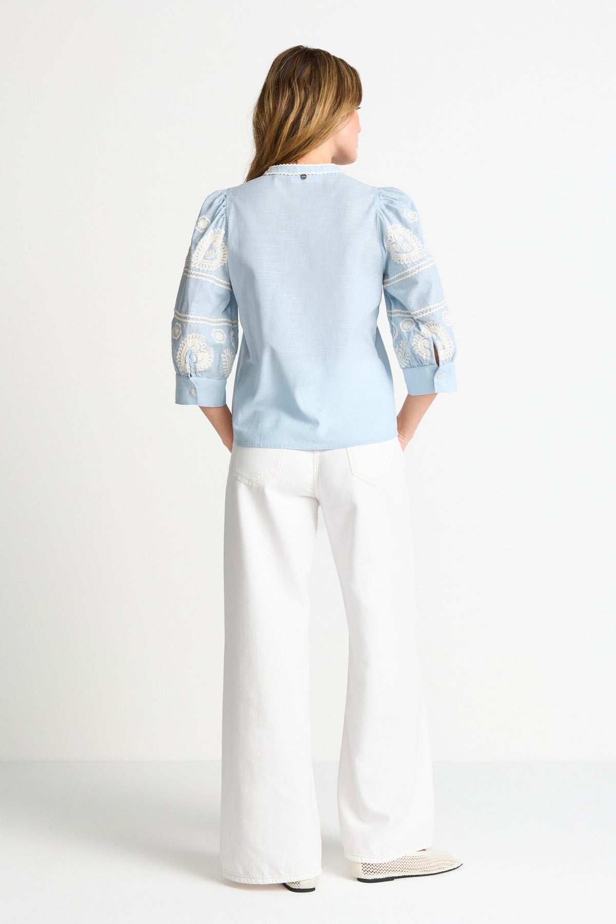 Boho-Bluse mit Stickerei