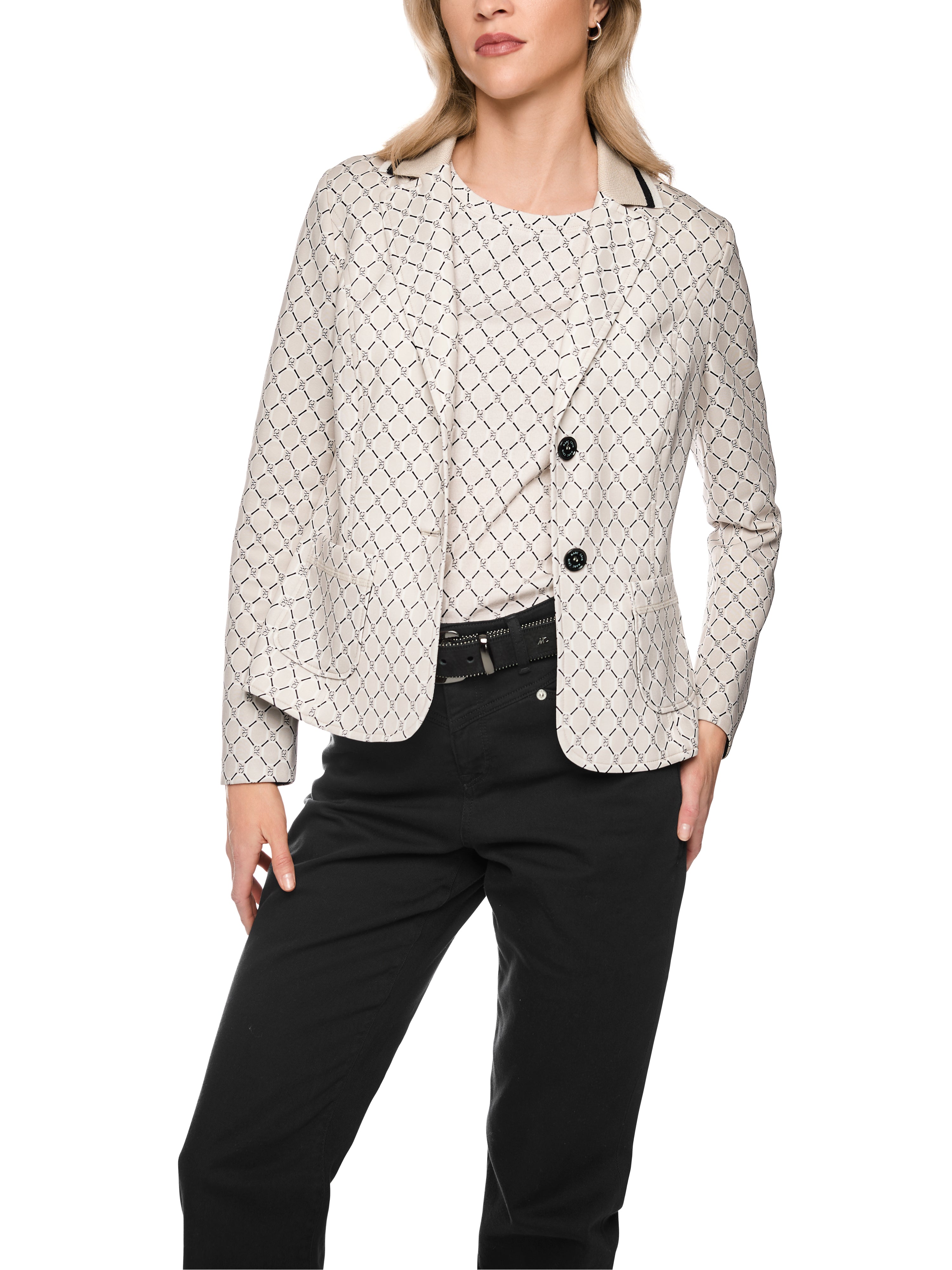 Blazer mit Chain-Logo-Print