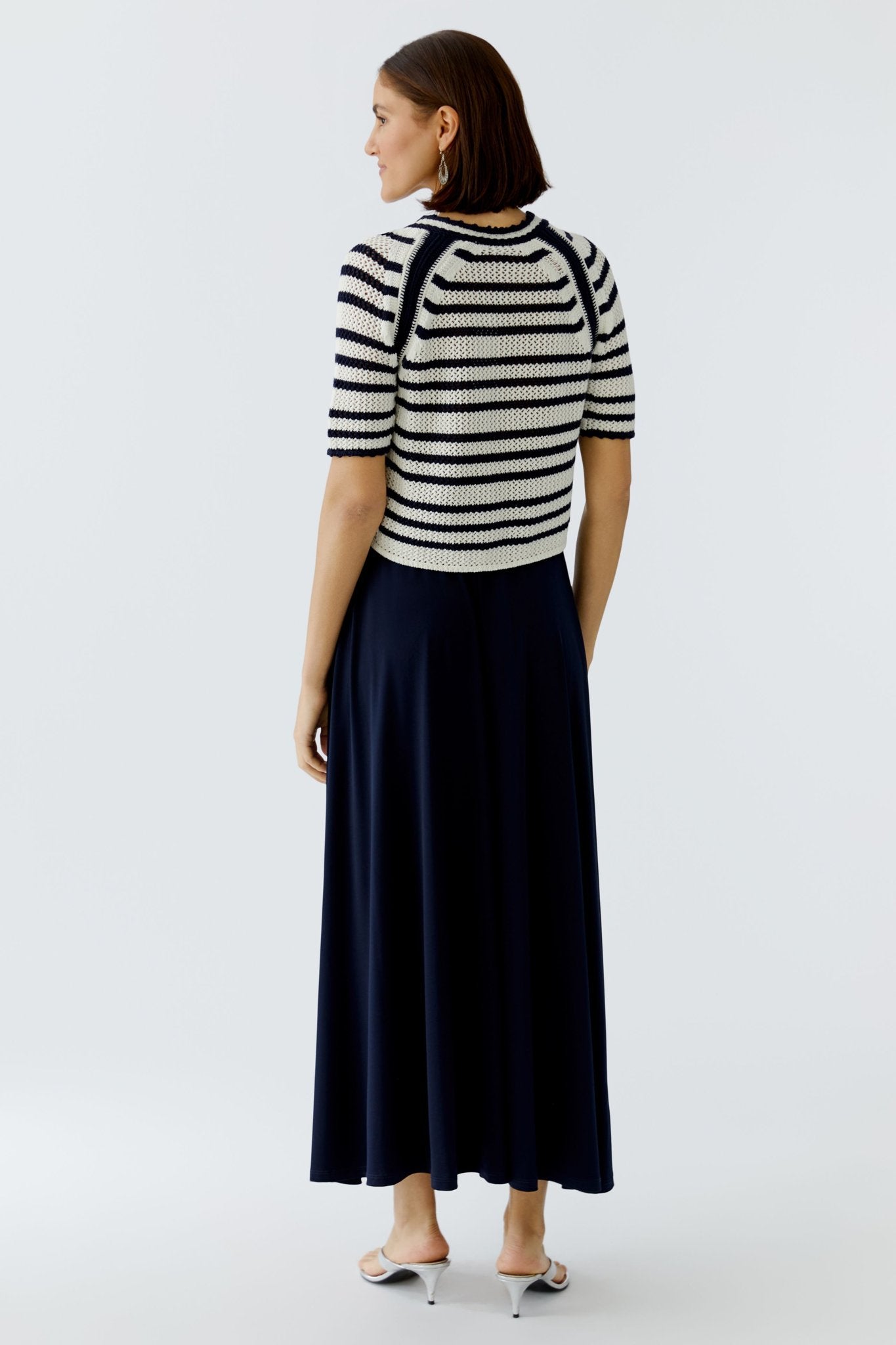 Oui Strickjacken White Blue