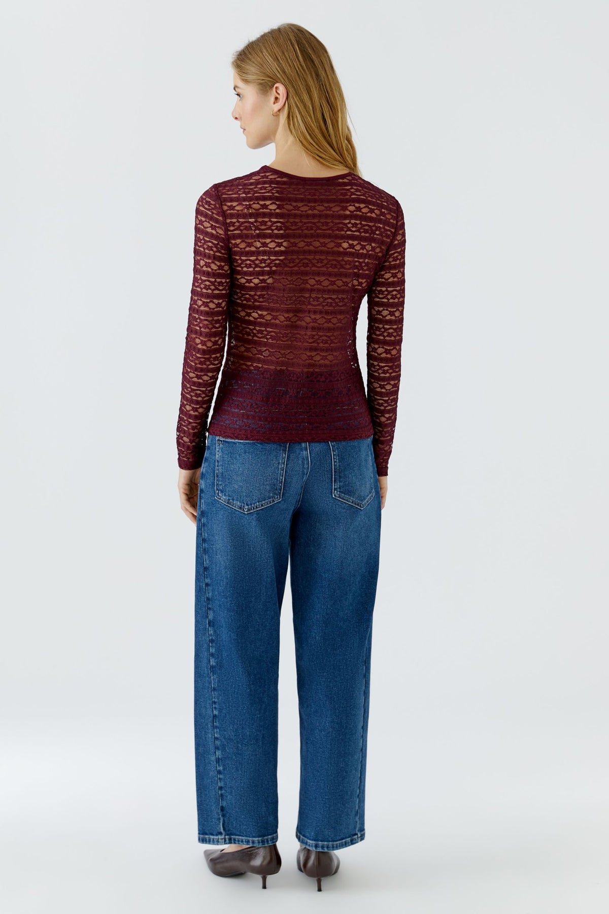 Langarmshirt mit Spitze