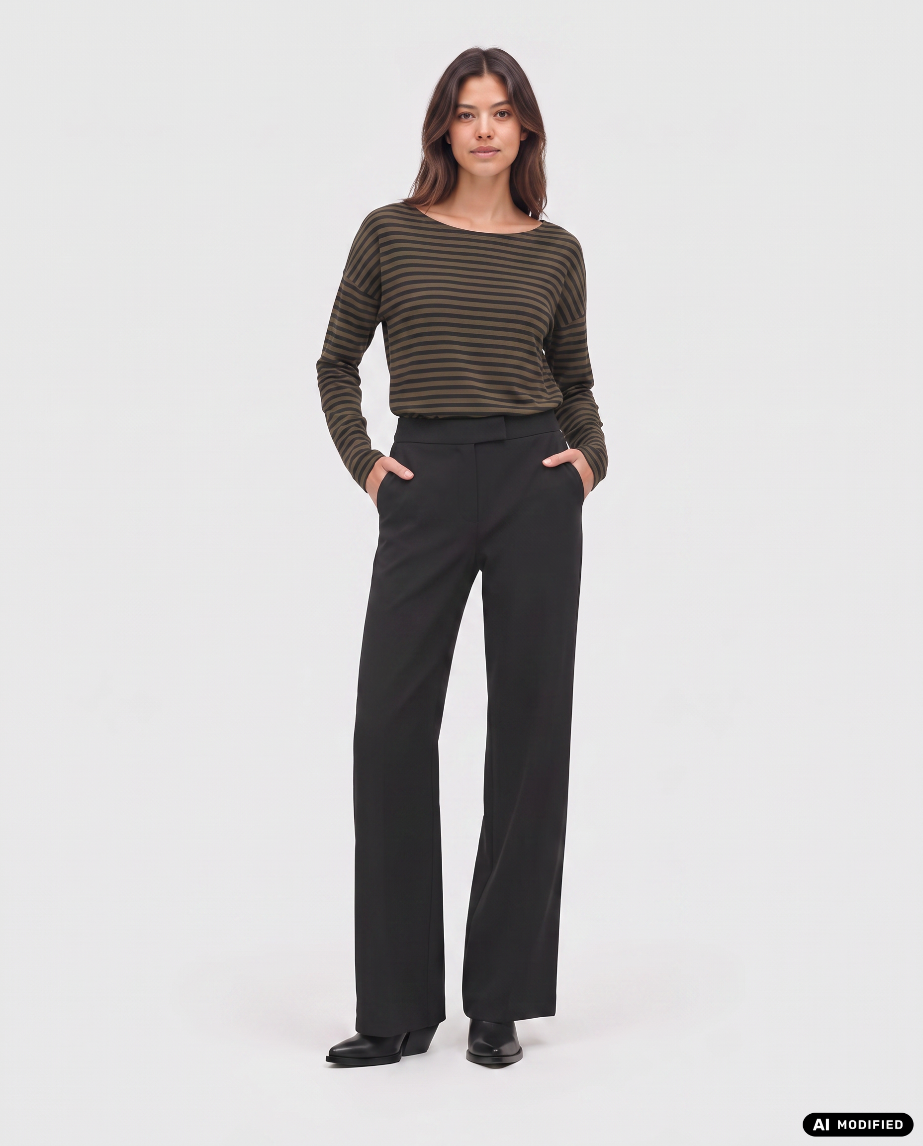 Sweatshirt mit U-Boot-Ausschnitt