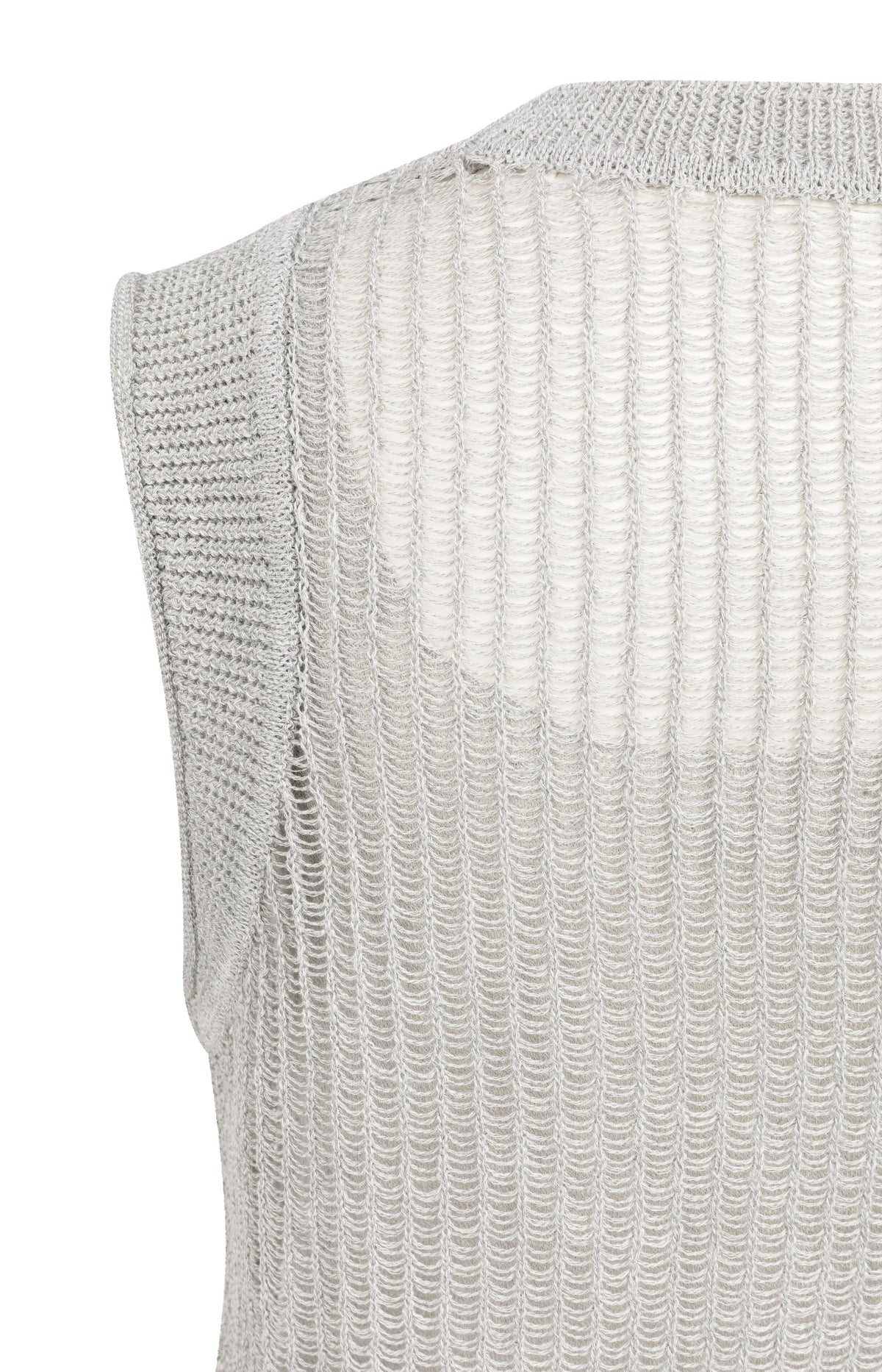 Ärmelloser Strickpullover im Lagenlook