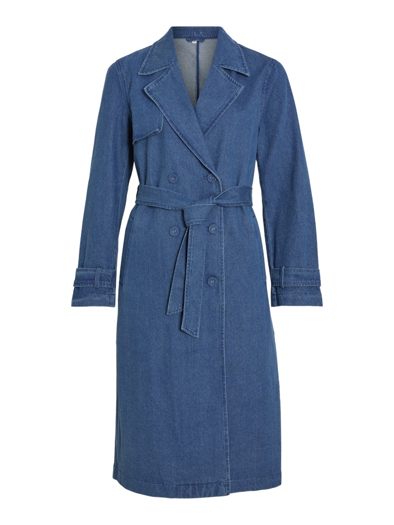 VILA Trenchcoats Medium Blue Denim