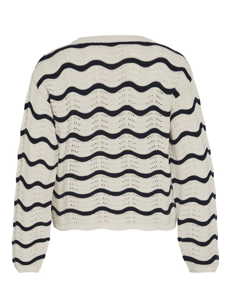 VILA Strickpullover Birch/Birch Lace