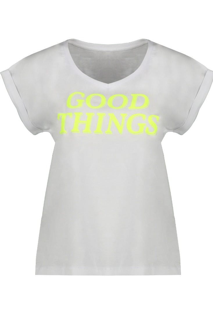 be famous T-Shirts White - Puffy Neon Yellow