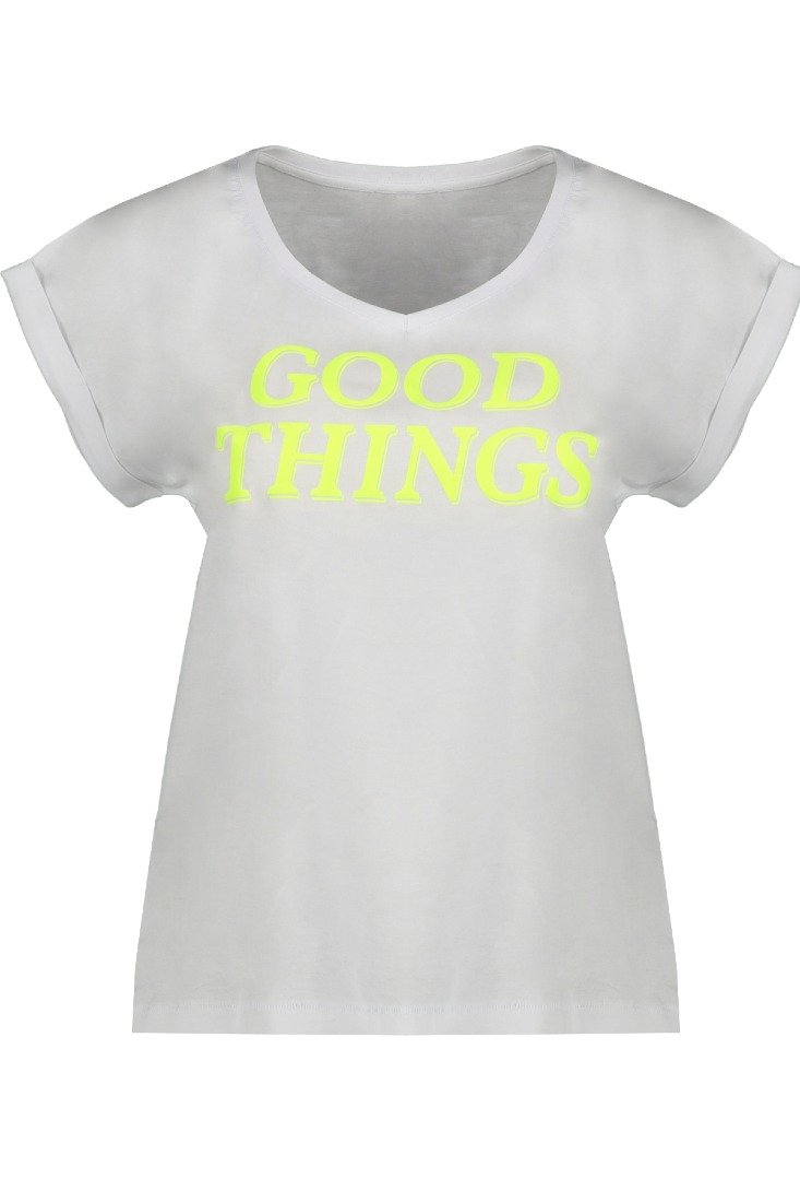 be famous T-Shirts White - Puffy Neon Yellow