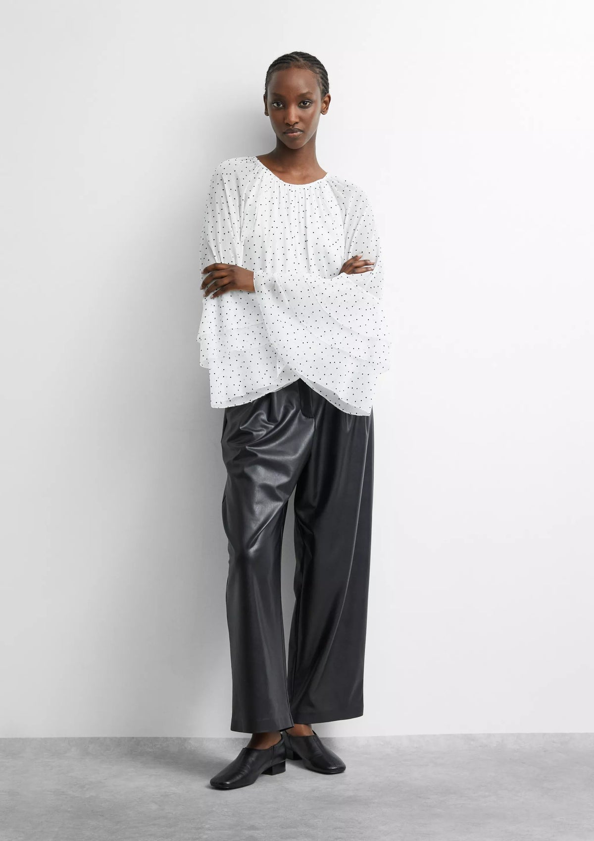 Bluse mit Volants