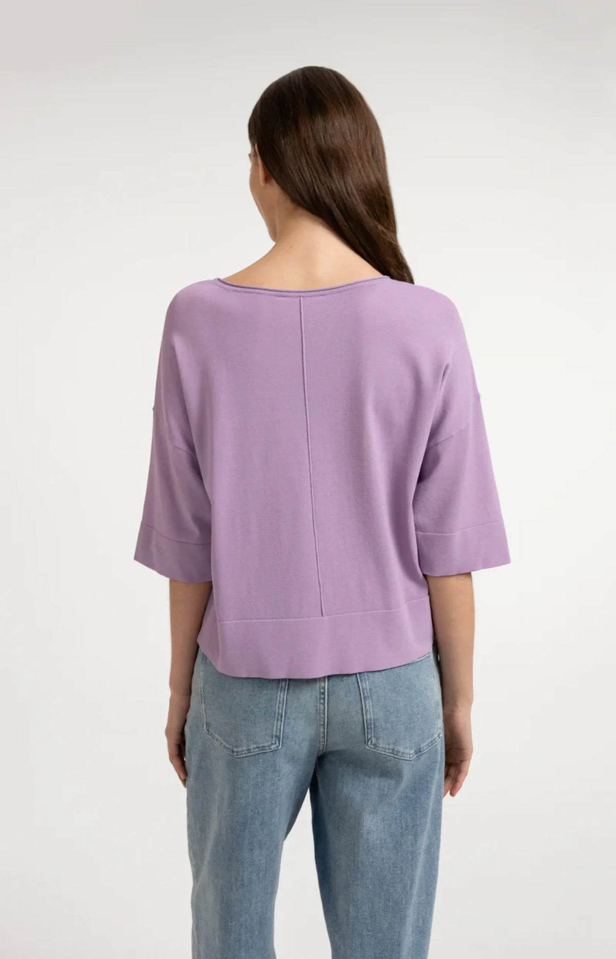 Oversize-Feinstrick-Pullover mit U-Boot-Ausschnitt