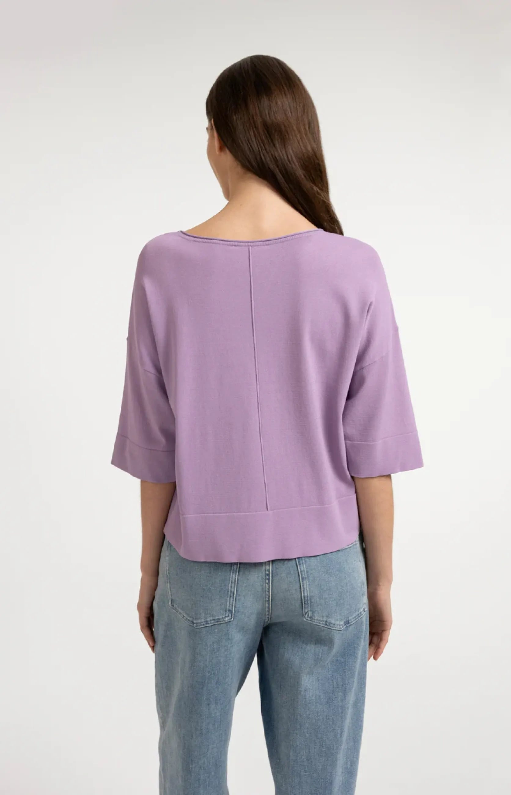 Oversize-Feinstrick-Pullover mit U-Boot-Ausschnitt