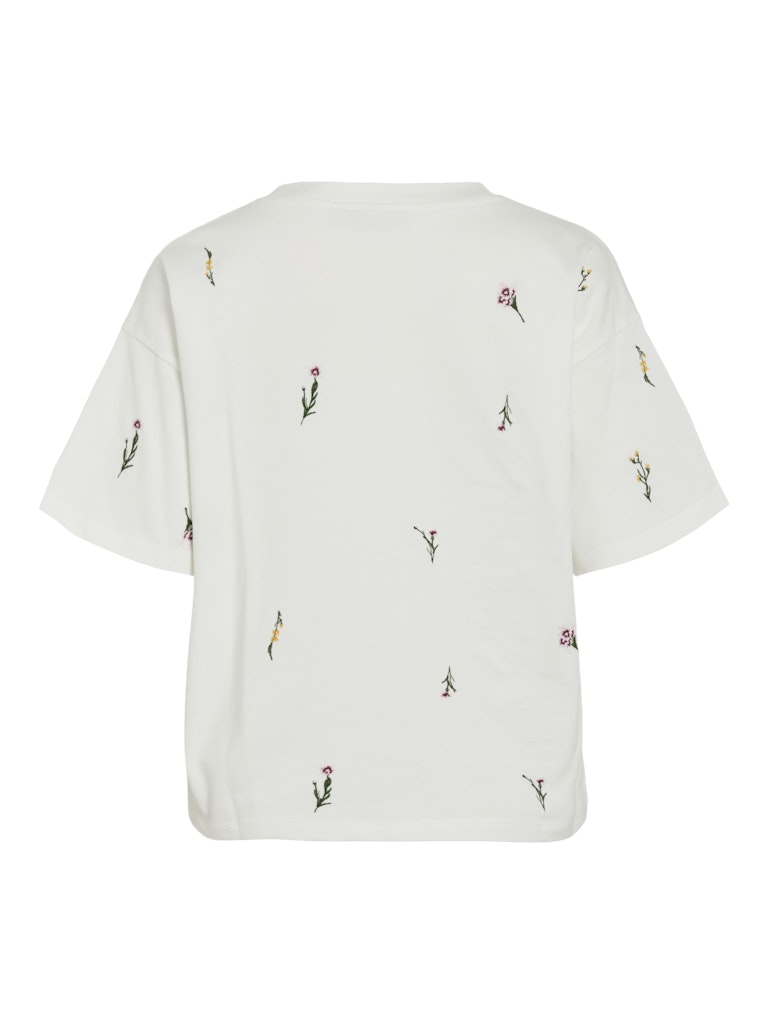VILA T-Shirts Snow White/Floral