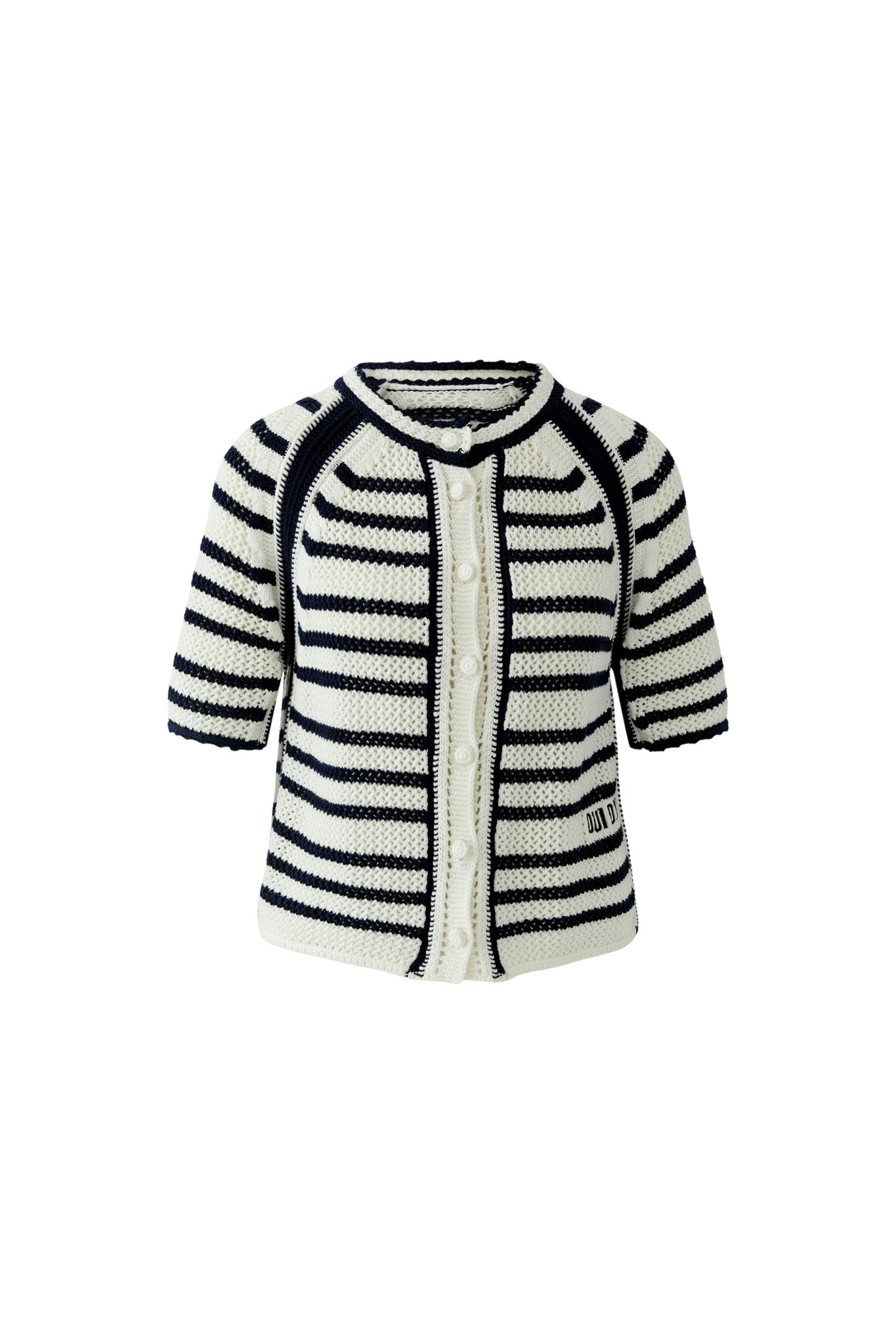 Oui Strickjacken White Blue