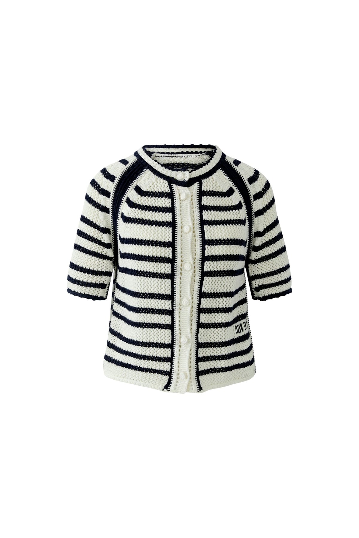 Oui Strickjacken White Blue