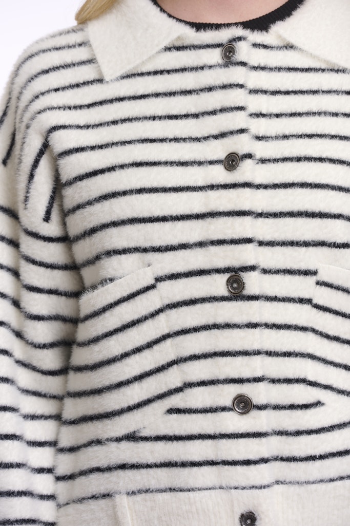 Rino&Pelle Jacken Black White Striped