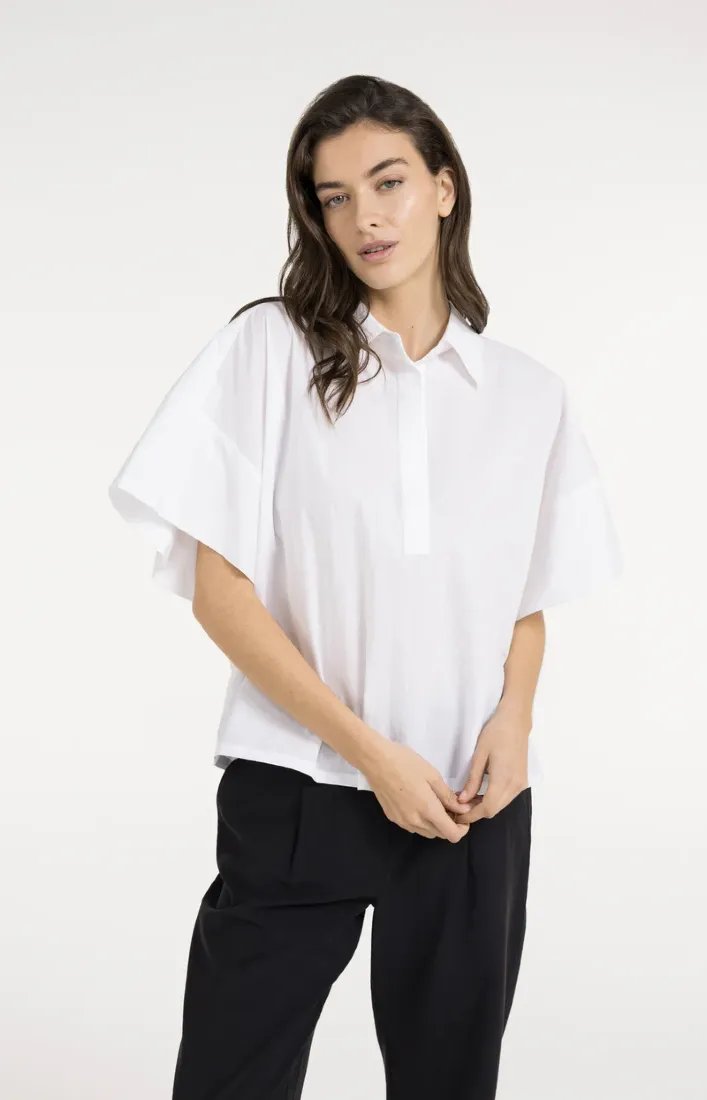 Oversize-Bluse mit weiten Ärmeln