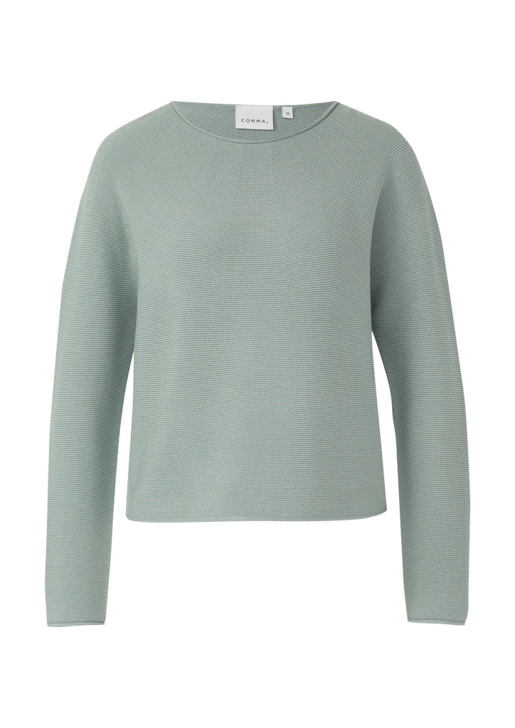 Comma Strickpullover Blue Green