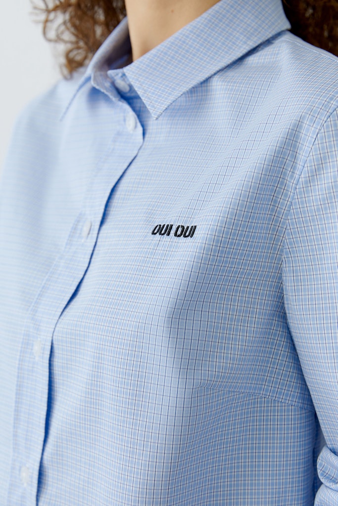 Oui Blusen Blue White