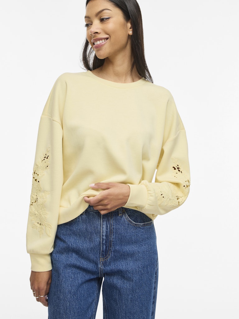 VILA Sweatshirts Pastel Yellow