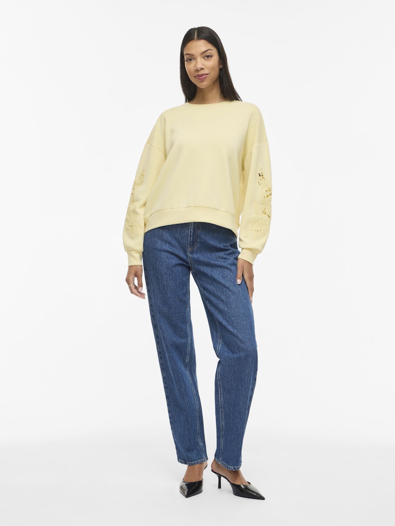 VILA Sweatshirts Pastel Yellow