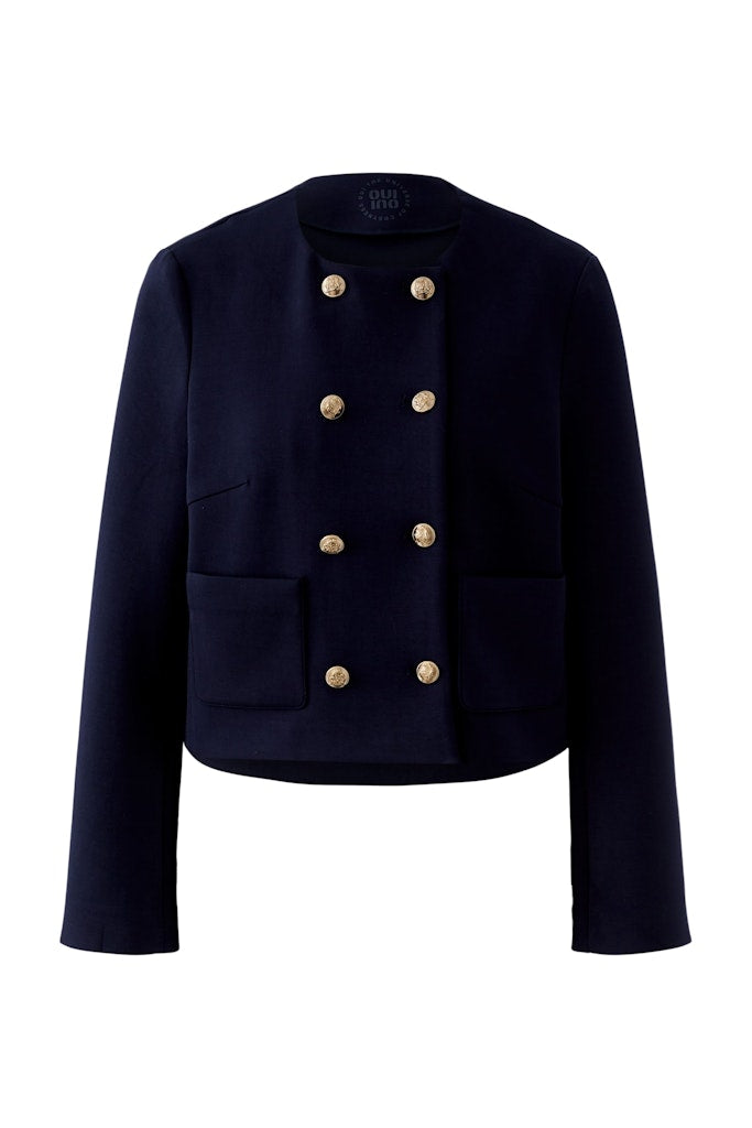 Oui Strickjacken Darkblue