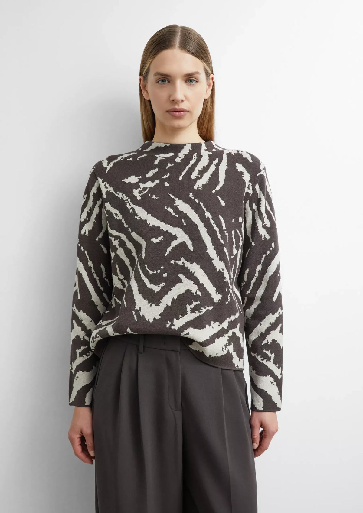 Comma Strickpullover Brown