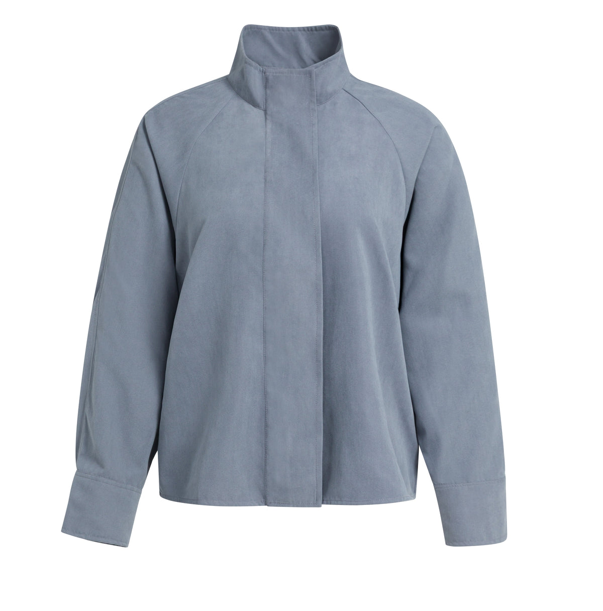 Bluse mit hohem Kragen