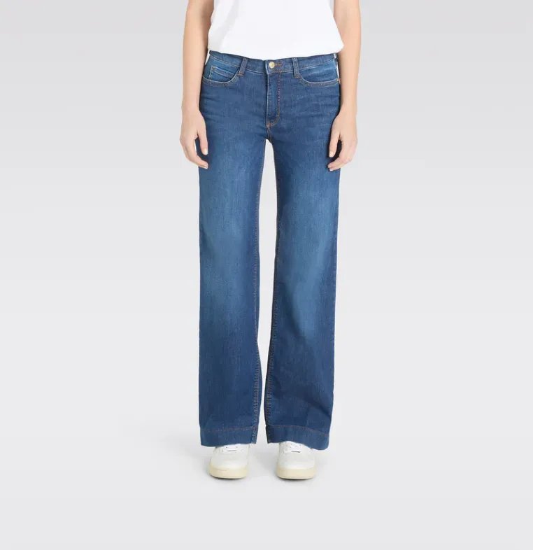 MAC Wide Leg Fashion Blue Washed