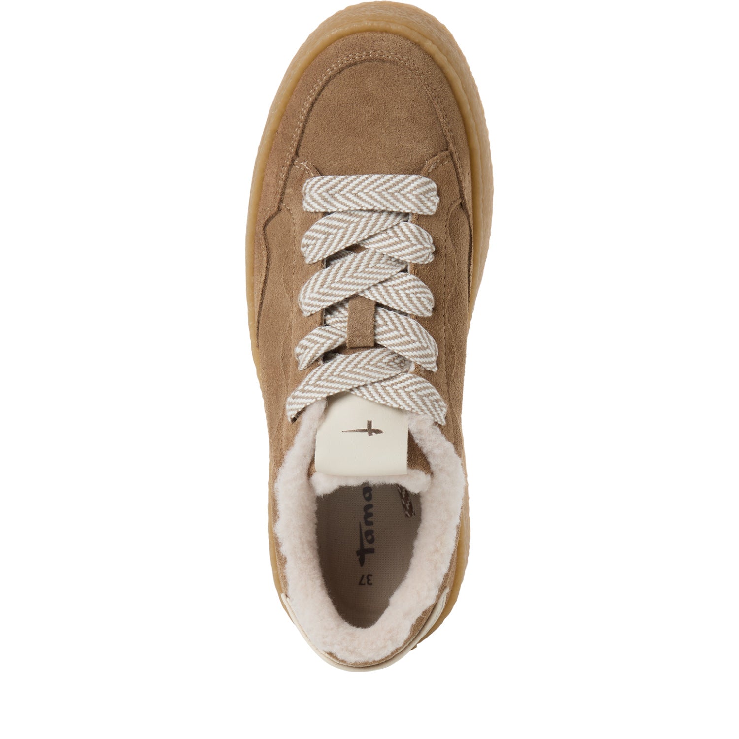 Leder Sneaker mit Teddyfell