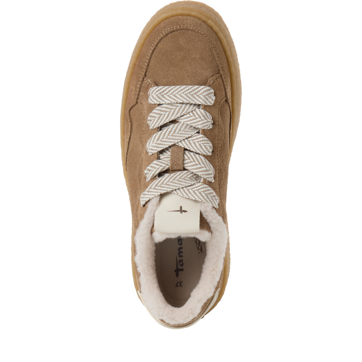 Leder Sneaker mit Teddyfell