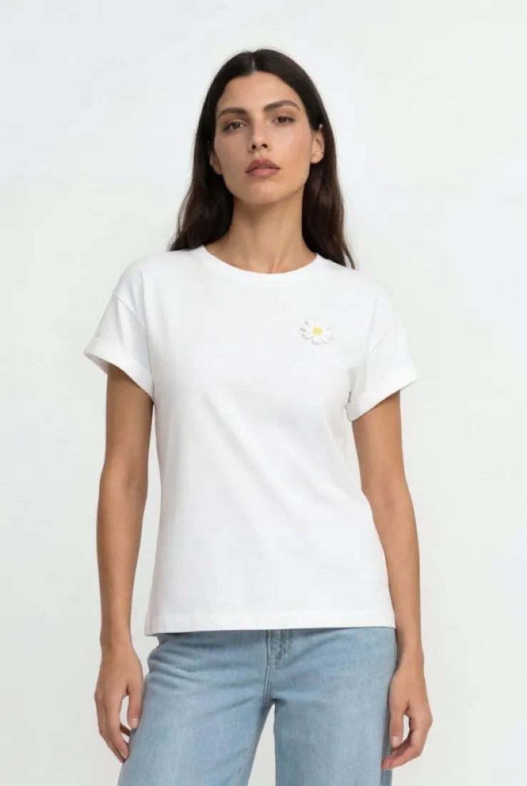 T‑Shirt mit Stickerei