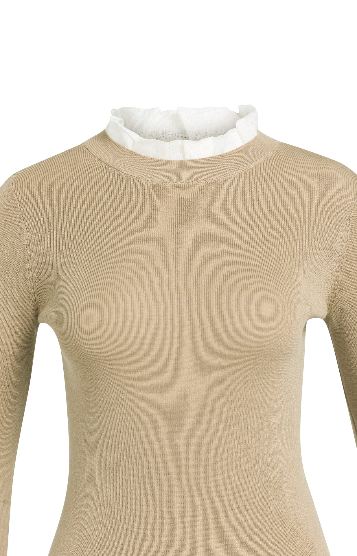 Strickpullover mit Rüschendetails