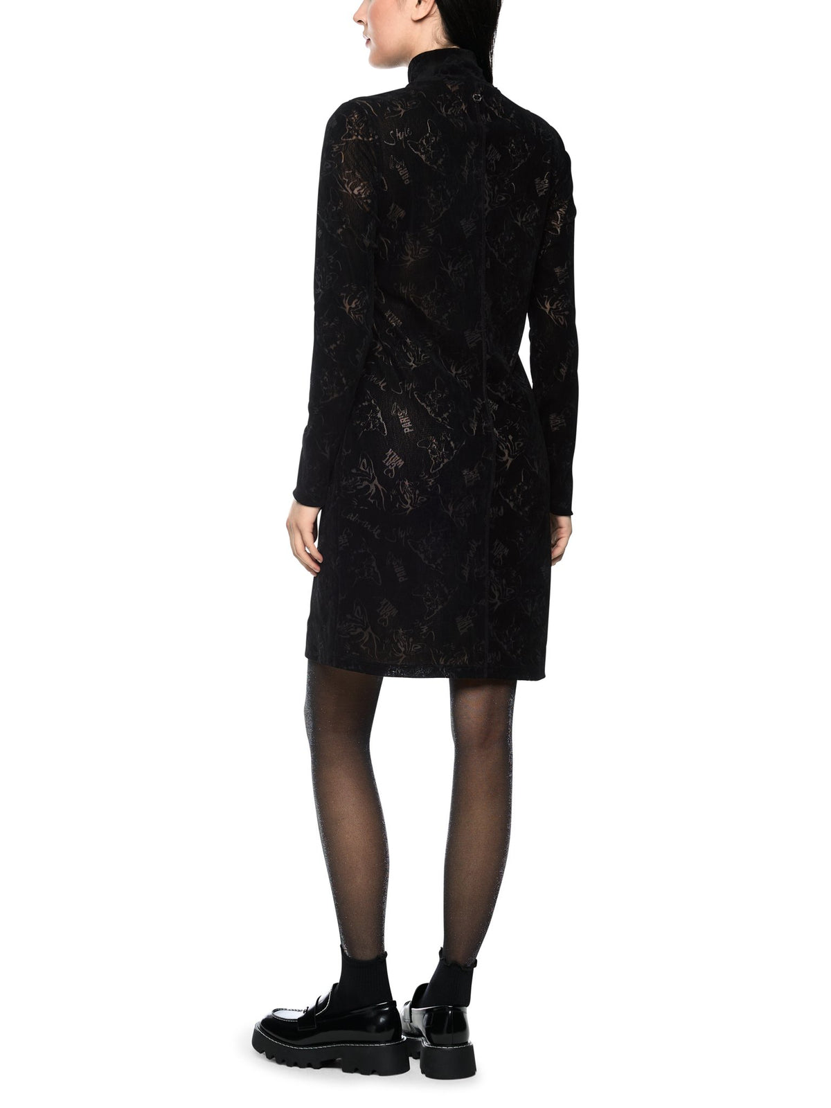 Midi-Kleid mit Katzen-Print