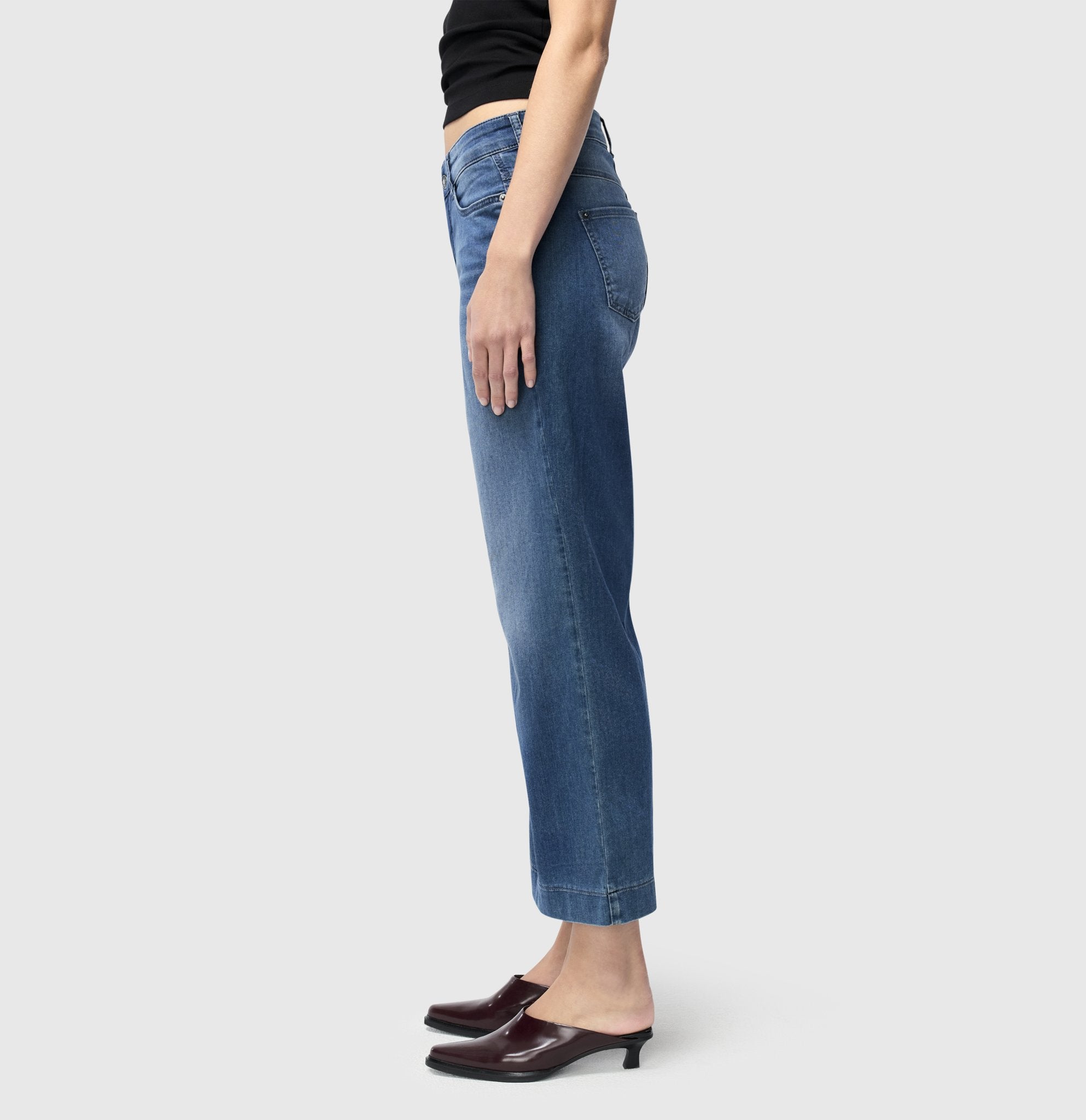 MAC Wide Leg Storm Blue Authentic Wash
