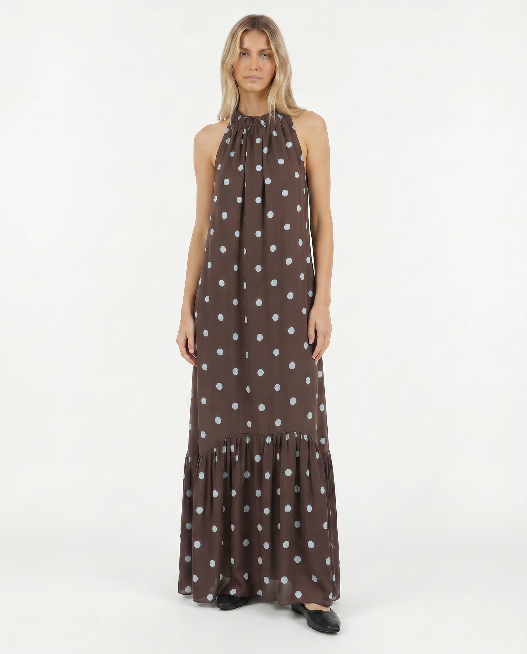 Maxikleid mit Punkten