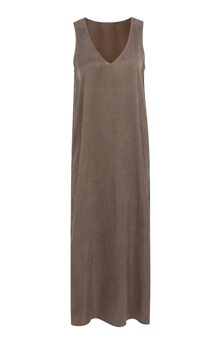 Kleid in Knitteroptik mit V-Ausschnitt