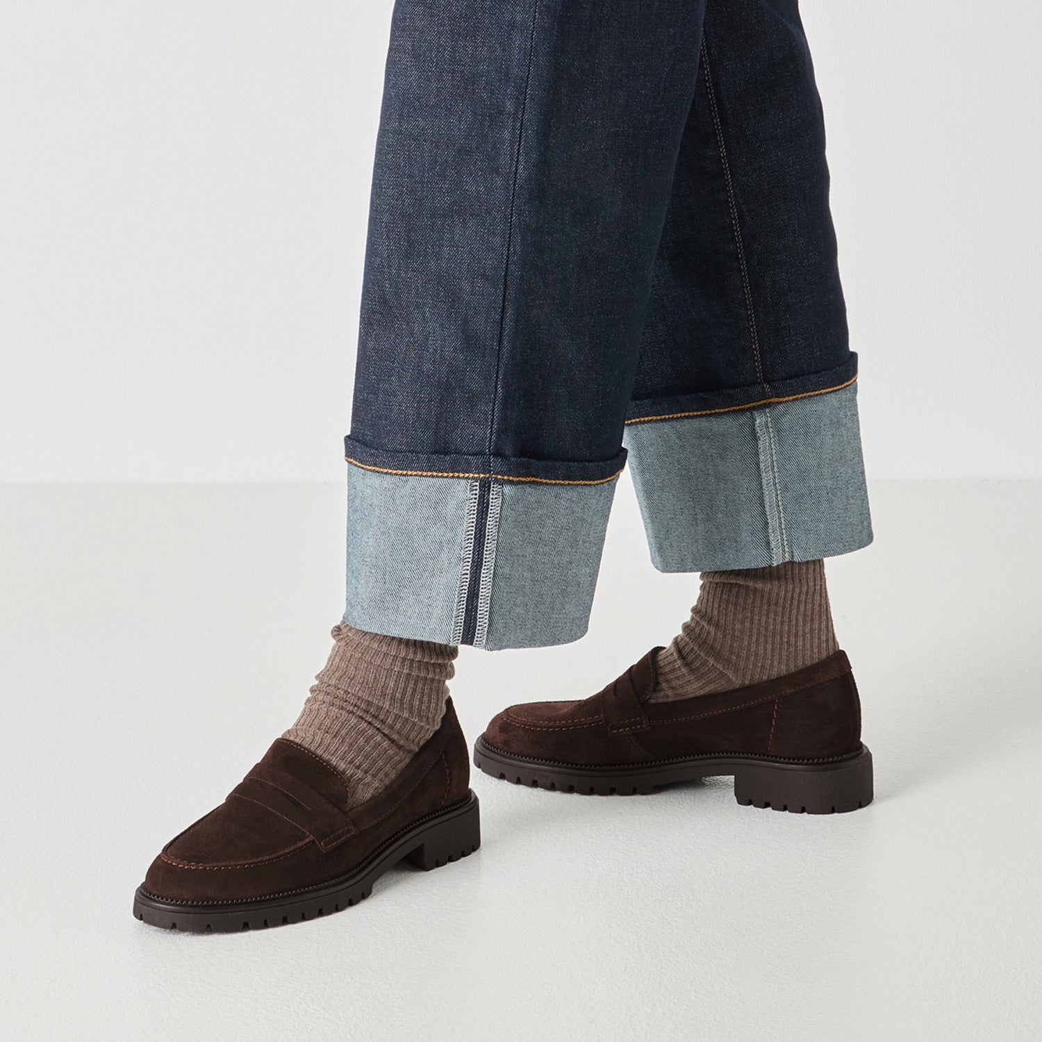 Loafer aus Veloursleder
