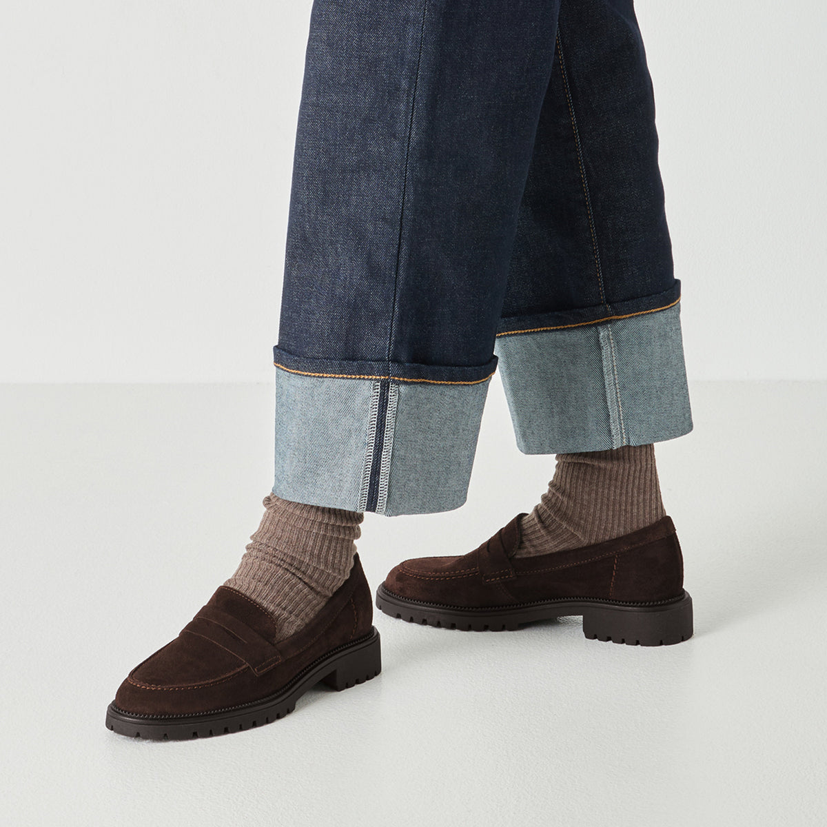 Loafer aus Veloursleder