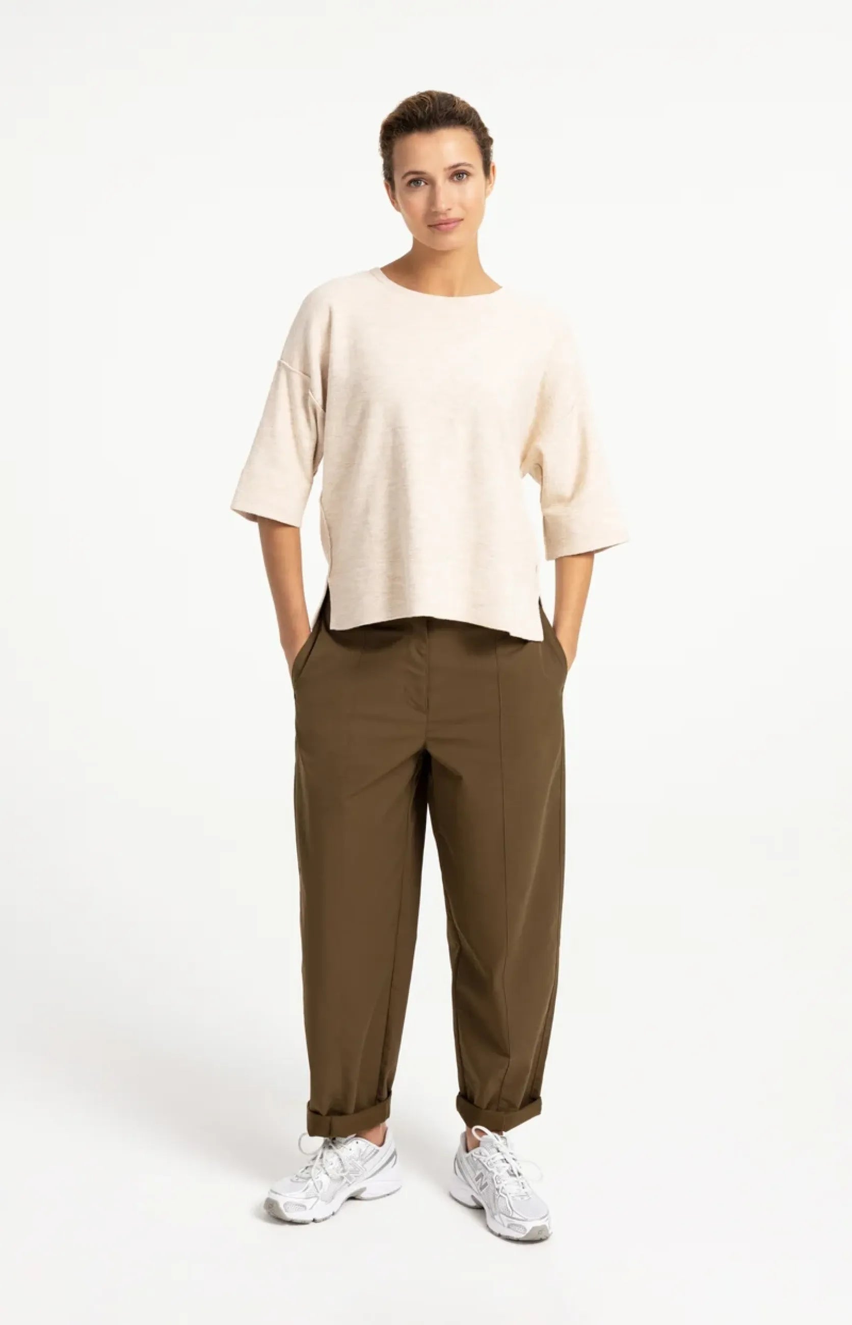 Oversize-Shirt aus Feinstrick mit halblangen Ärmeln