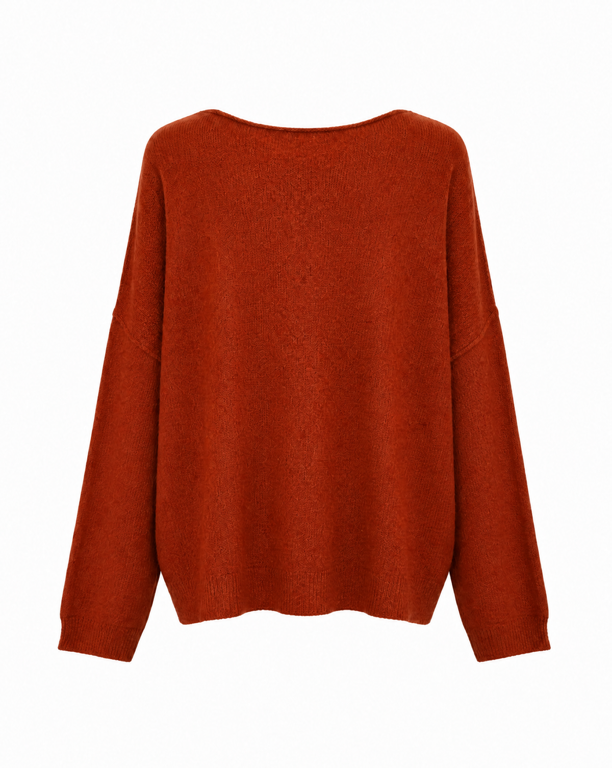 Strickpullover mit Rollkanten