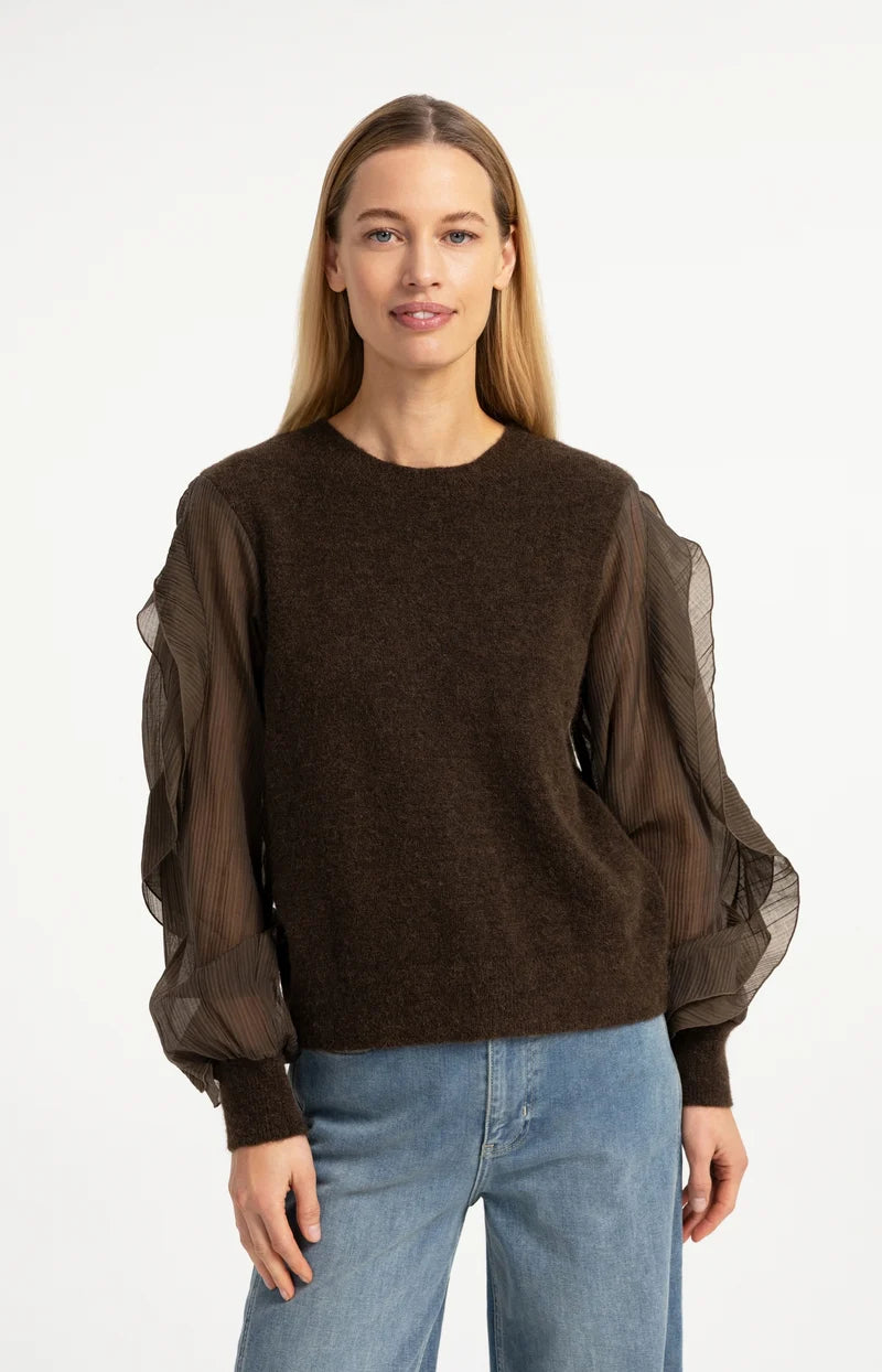Pullover mit Rüschenärmeln