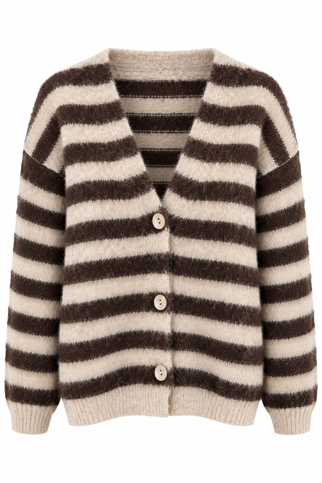 Strickjacke mit Streifen