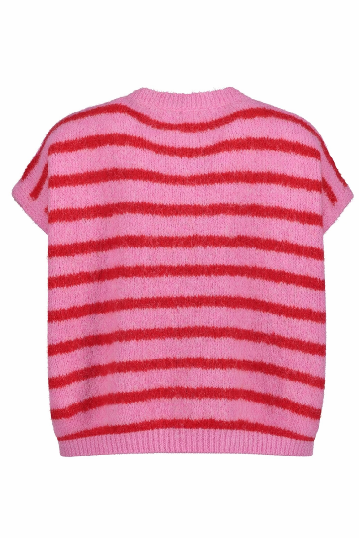Strickweste mit Streifen